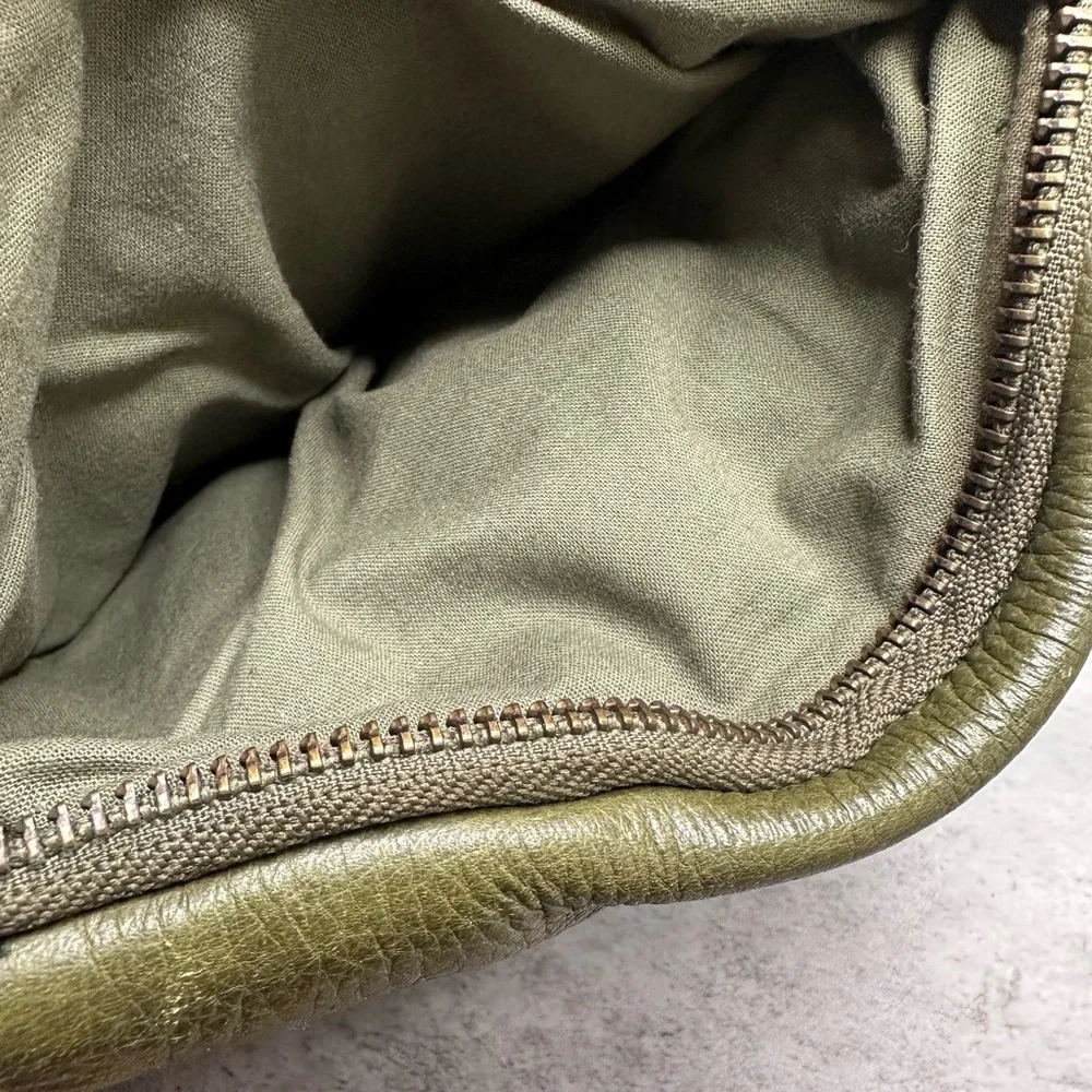 R.P.S. Rock Paper Scissors Leather Crossbody Bag – Olive Green